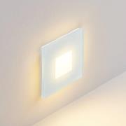 Molto Luce LED innbyggingslampe Wall R68 Glass SQ, hvit, aluminium, CC...