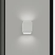 Syme vegglampe, hvit, kantet, 11 cm, gips, GX53