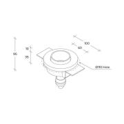 Innfelt spot Thessaly, hvit, gips, Ø 10 cm, GU10