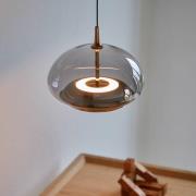 LOOM DESIGN LED-hengelampe Avalon rosagull/grå Ø 20 cm glass