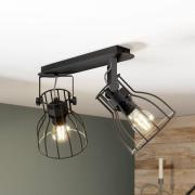 Taklampe Alano, svart, 2 lyskilder