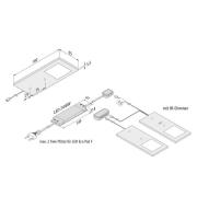 LED-benkbelysning Eco-pad F 2 stk 3 000 K svart