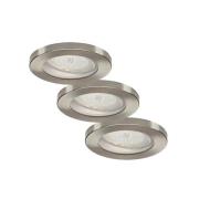ELC Delfan LED-innfellingslampe til bad 3 stk sølv