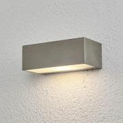 Lindby utendørs vegglampe Leonora, 20 cm, kantet, stål