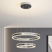 LED-pendellampe Lyani, 2 ringer under hverandre