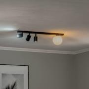 Downlight Baster 4, stål, 4 lyskilder, 3 spots, kule