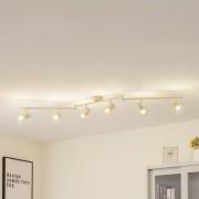 Lindby taklampe Piena, beige, 6 lyskilder, metall, 150 cm