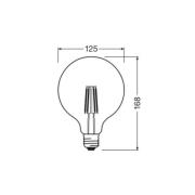 OSRAM LED-filamentpære Globe G125 E27 7,2W Filament 4,000K