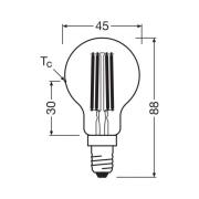 OSRAM LED-filamentpære E14 3,8W 2700K 806lm