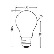 OSRAM LED-pære E27 2,2W matt 4 000K 470lm 2 stk