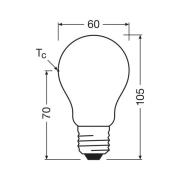 OSRAM LED-pære matt E27 2,2W 2700K 470lm dimbar