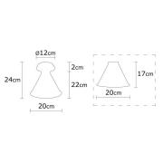 Taklampe Berceste N-679, antikk kobber, metall, Ø 20 cm