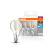 OSRAM LED-pære E14 P40 4 W filament 827 470lm 3stk