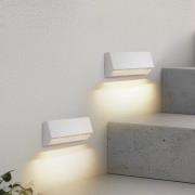 Lindby utendørs LED-vegglampe Appeso, lengde 22 cm, sett med 2 stk