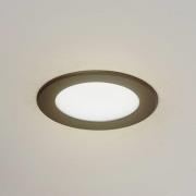 Prios LED innfelt spot Rida, svart, 9,7 cm, 7 W, CCT