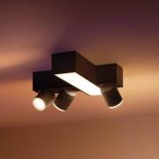 Philips Hue LED-spotlight Centris Cross svart 3 lyskilder RGB CCT