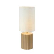 Can bordlampe, hvit/beige, høyde 57 cm, keramikk, tekstil