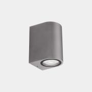 Utendørs LEDS-C4 Vegglampe Bob Single, grå, bredde 7 cm, aluminium