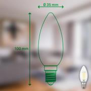 LED-pære E14 4W klar 3000K 840 lm energiklasse A 2er