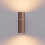 Calex utendørs vegglampe GU10 stål opp/ned 17 cm, rustbrun