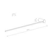 LED-vegglampe Arm L, 105 cm høy, svart, metall