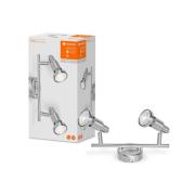 LEDVANCE Niclas LED-spotlight, nikkel, 2 lamper