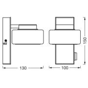 LEDVANCE LED-vegglampe Orbis Flame, 1 lyskilde, svart, IP44