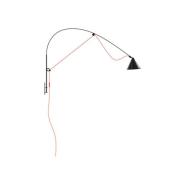 midgard LED-vegglampe AYNO L, svart/oransje, 2700 K 130 cm