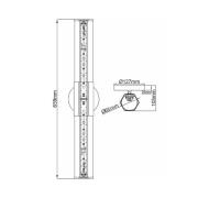 LED-vegglampe til bad Facet Dual, krom, 2 lyskilder, bredde 66 cm