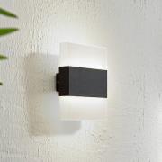 Lindby utendørs LED-vegglampe Branor, aluminium, antrasitt, IP54