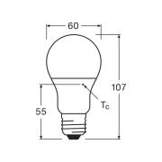 OSRAM LED-pære opal E27 8W 827 6-pakning