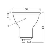 OSRAM LED-reflektorpære GU10 6,9W 36° 830 klar