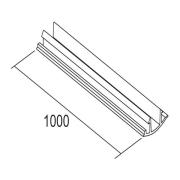 Ivela LKM skinnebeskyttelse, hvit, lengde 100 cm