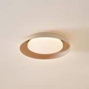 Lindby LED-taklampe Florie, beige, metall, Ø 40 cm
