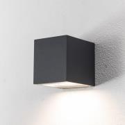 Bega utendørs vegglampe 24718 K3, grafitt, ned, støpt aluminium