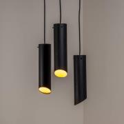 Hengelampe Sivani MR-979, svart, jern, 3 lyskilder, rund