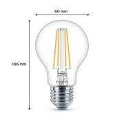 Philips LED-pære E27 7W 850lm 4 000 K klar 2stk