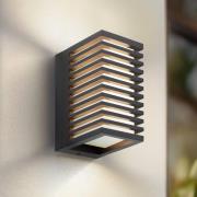 Lucande LED utendørs vegglampe Ariza, svart, aluminium