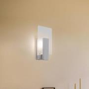 Envostar Peach Puff vegglampe med glass, hvit