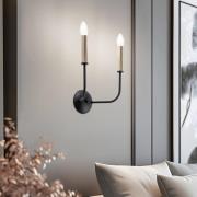 Vegglampe Hedwig, 2 lyskilder i lysestake-design