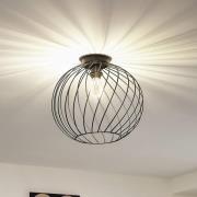 Lindby taklampe Danika, Ø 40 cm, svart, metall