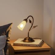 Bordlampe Liliana, 1 lyskilde, svart, rødgull, metall