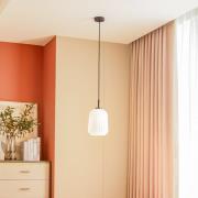 Lucande pendellampe Lirien, svart, glass, Ø 20 cm