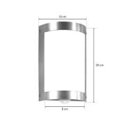 Utendørs vegglampe Marco3 i stål med sensor