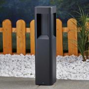 Lucande LED-sokkellampe Annika, antrasitt, metall, 50 cm