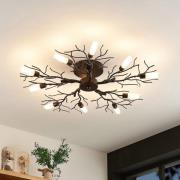 Lindby taklampe Bigna, Ø 68 cm, 10 lyskilder, glass, metall