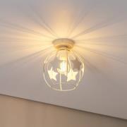 Stars taklampe, sandfarget, metall, Ø 21 cm