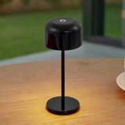 Lucande LED-batteridrevet bordlampe Quill, svart, CCT, dimbar