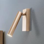 LED-vegglampe Rulo, gull, stål, 3000 K