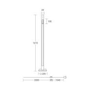 HerzBlut LED-gulvlampe Karl G, tre/granitt, leselampe